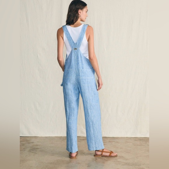 Faherty Linen Mechanic Overalls- Small - Picture 3 of 5